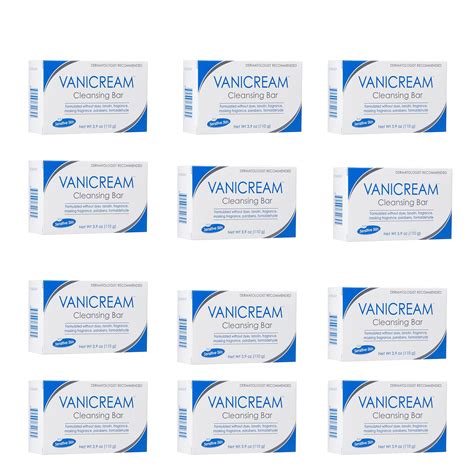 Vanicream Cleansing Bar Fragrance Free 3.9 Oz Bars (12 pack)