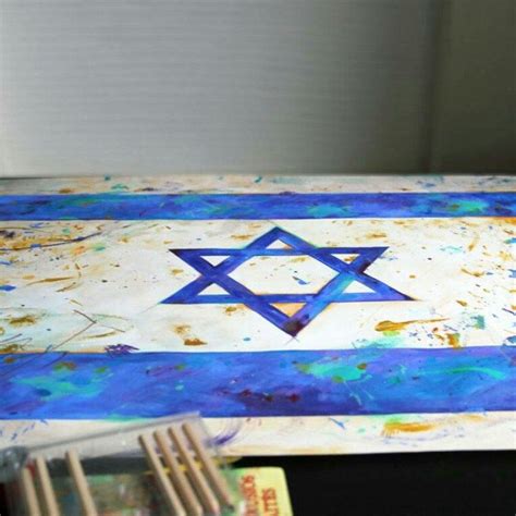 Hand Painted Israel Flag wall art Distressed Vintage Jewish | Etsy ...