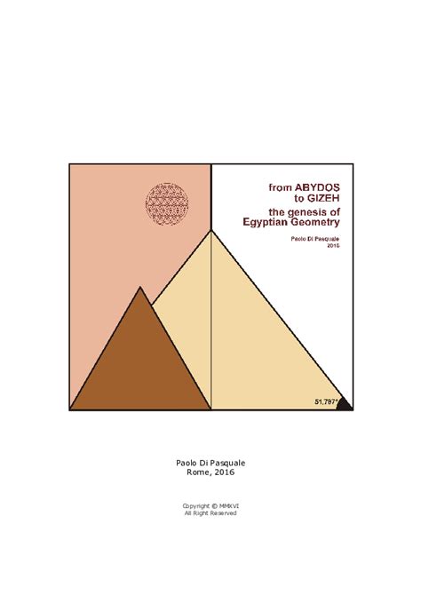 (PDF) From Abydos to Gizeh, the genesis of the Egyptian Geometry ...