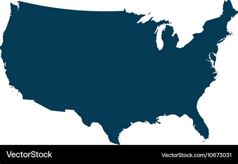 Usa country map Royalty Free Vector Image - VectorStock