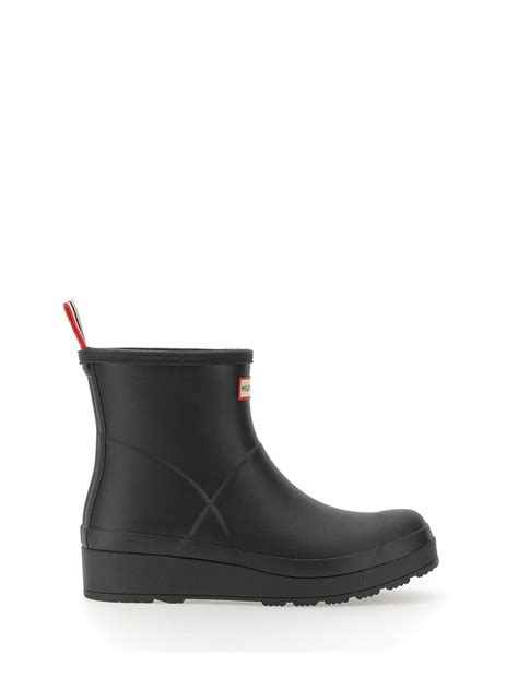 HUNTER Boot With Logo in Black | Lyst