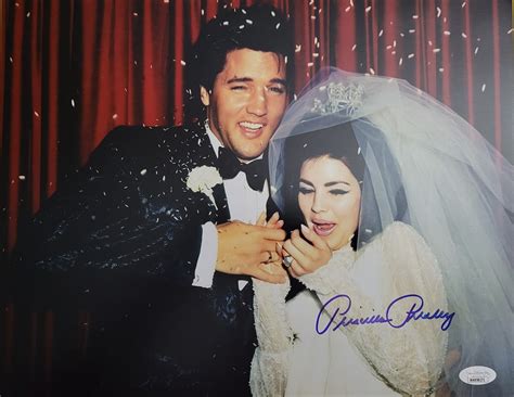 Priscilla Presley Signed 11x14 Wedding Photo Elvis Presley JSA Coa - Etsy