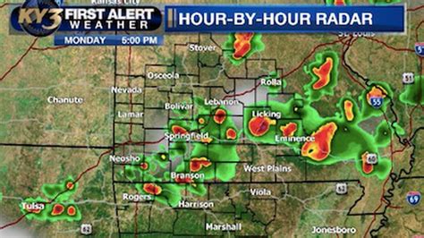 FIRST ALERT WEATHER: KY3's Futurecast Radar maps hour-by-hour storms for Monday