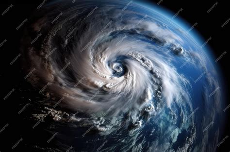 Premium AI Image | Satellite view of a hurricane