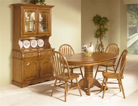 Intercon Furniture Classic Oak 7-Piece Solid Oak Pedestal Dining Room ...