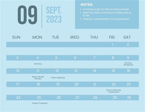 Pretty September 2023 Calendar in Illustrator, EPS, JPG, Excel, Word, SVG, Google Docs, Google ...