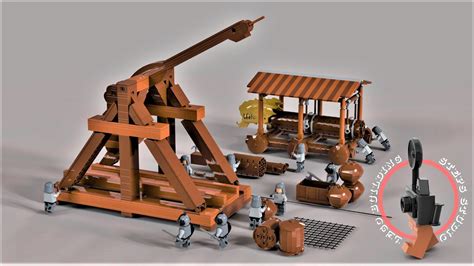 how buid tutorial moc lego medieval catapult trebuchet - YouTube