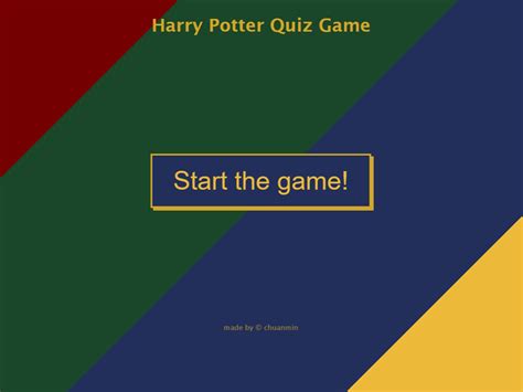 Harry Potter Quiz 問答遊戲 | 廖娟敏 Chuan Min Liao’s Portfolio