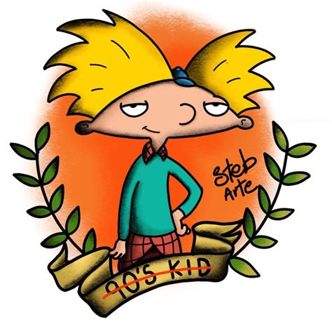 Hey Arnold! - 90's Kid | Cartoon tattoos, Hey arnold, Cartoon drawings