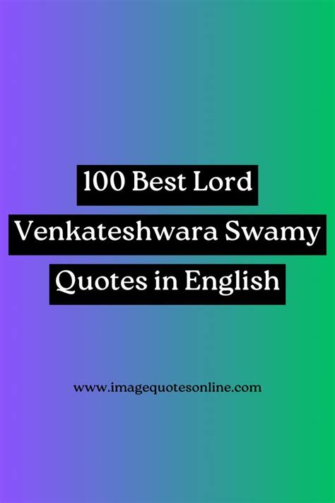 100 Best Venkateswara Swamy Quotes in English Lord, Thoughts, English ...