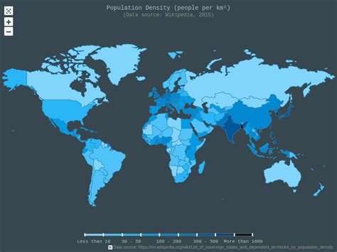 World Population Choropleth Map
