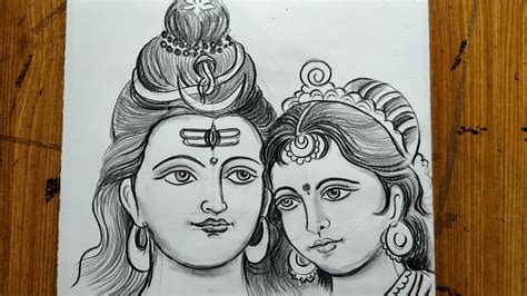 Sketch Of Lord Shiva And Parvati : Parvati Shiva Hindu Lord Shiv ...