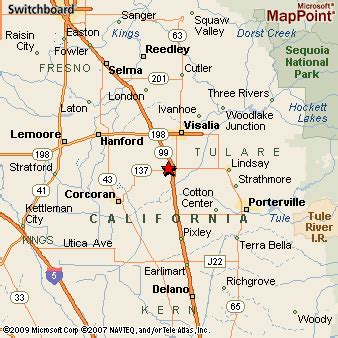 Tulare, California Area Map & More