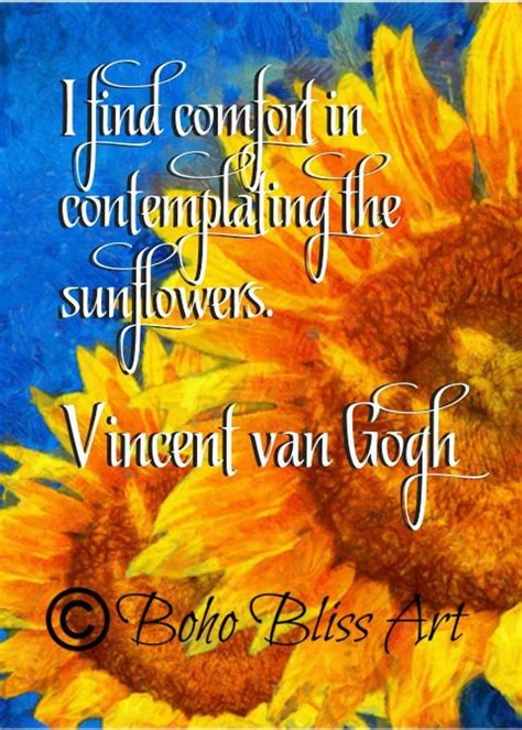 Vincent van Gogh Quote: I find comfort in contemplating the | Etsy | Vincent van gogh quotes ...