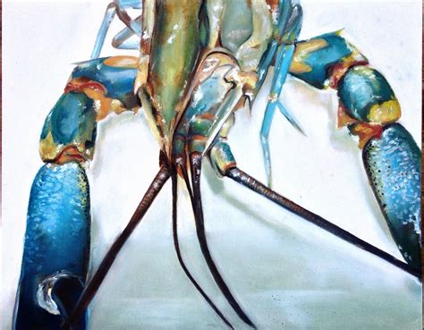 Contemporary lobster oil painting on board. Lulus work | Realistic oil painting, Art, Painting