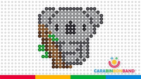 Tutoriales perler hama beads animales - koala kawaii - By CARA BIN BON BAND - YouTube