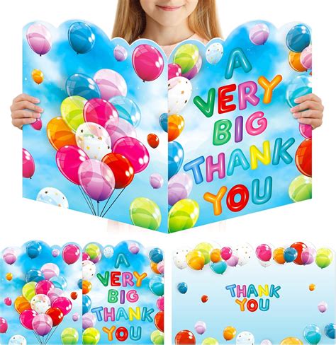 Amazon.com : Jumbo Thank You Card Greeting Card Big Thank You Cards 22 x 14 Inch Colorful Extra ...