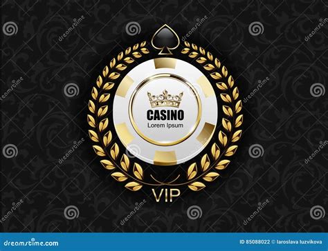 VIP Poker Luxury White and Golden Chip Vector Casino Logo Concept Stock ...