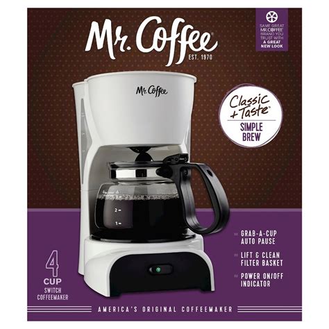 Mr. Coffee 4 Cup Coffee Maker - White DR4-NP 1 ct | Shipt