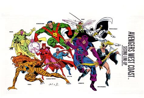 WEST COAST AVENGERS • West Coast Avengers: Second Line Up by Al Milgrom...