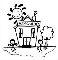 Coloring Page Of A School Building - Coloring Home