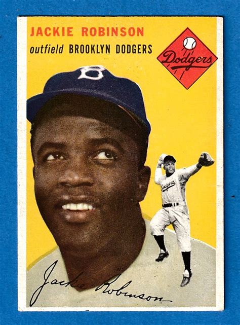 1954 Topps # 10 Jackie Robinson (Brooklyn Dodgers)