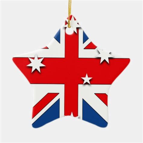 Australia Double-Sided Star Ceramic Christmas Ornament | Zazzle