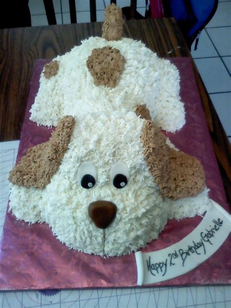 Dog Shaped Birthday Cake