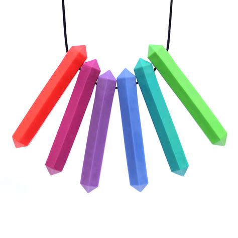 Chewelry Sensory Chew Necklace For Boys & Girls -silicone Chewlery Necklaces For Kids With ...