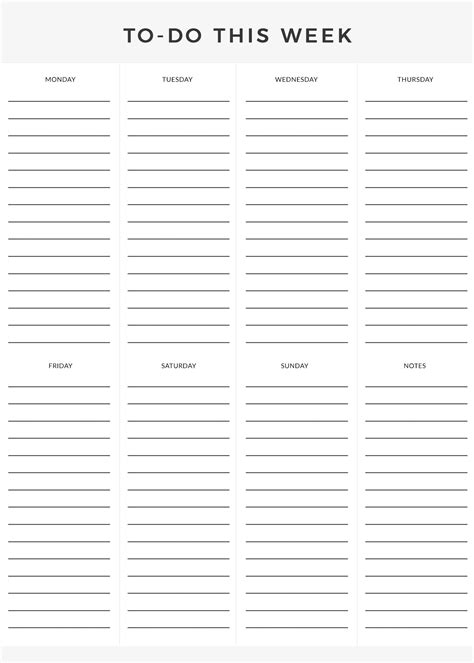 Printable To Do List Weekly