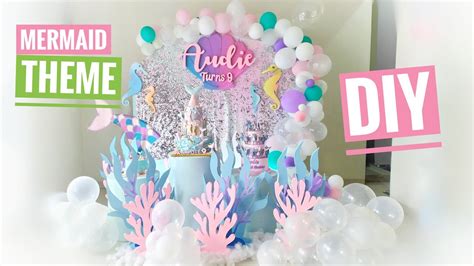 DIY - setup sequin backdrop for mermaid theme birthday decoration - YouTube