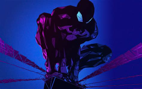 2560x1600 Blue Polygon Spiderman 4k Wallpaper,2560x1600 Resolution HD ...