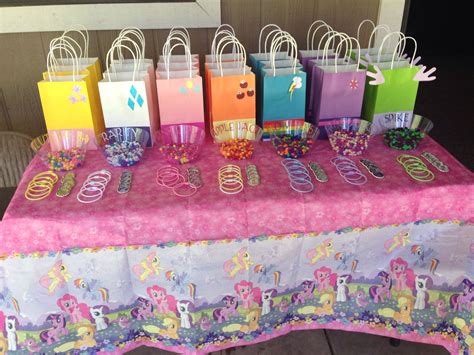 My little Pony favor bags with cutie marks Shutter Fly Apple Jack Rarity Rainbow Dash Twilight ...