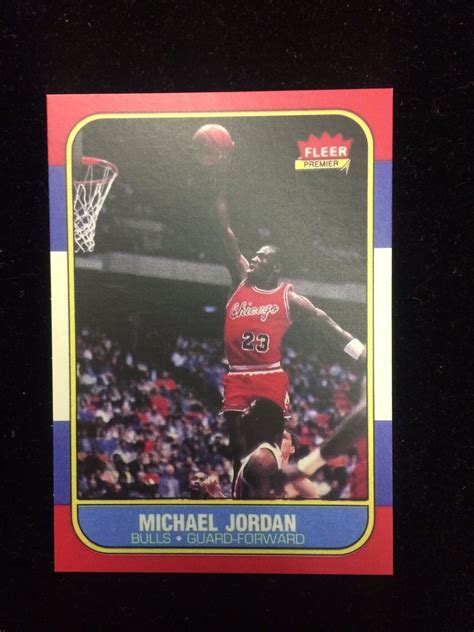 1986 FLEER PREMIER MICHAEL JORDAN ROOKIE CARD REPRINT #57 OF 132