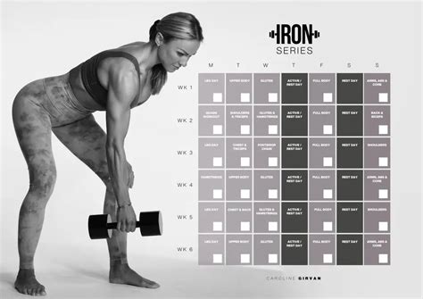 Caroline Girvan Workout Calendars And Monthly Color Calendar - My Fitness Routines