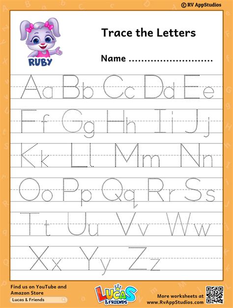 Alphabet Tracing Worksheets A-Z Free Printable PDF