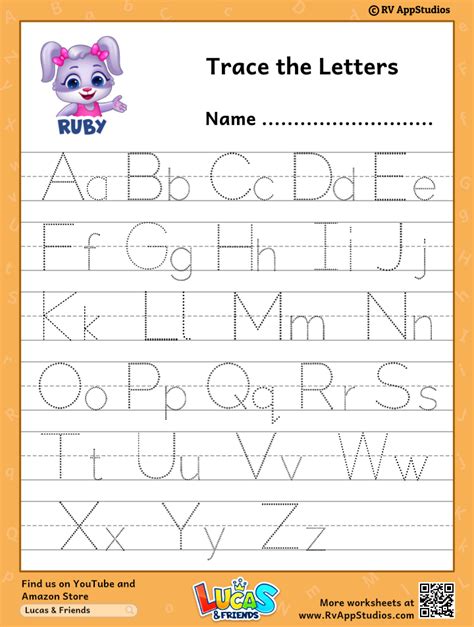 Letter Tracing Worksheets Free Download | Lissimore Photography