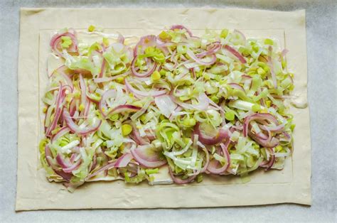 Leek & Onion Puff Pastry Tart - This Healthy Table