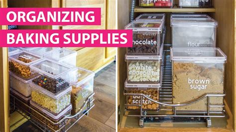 Organizing Baking Supplies | Awesome Ideas To Organize Your Pantry! - YouTube