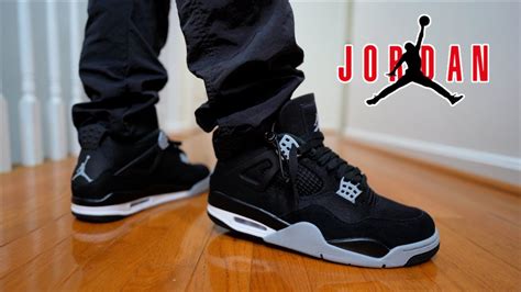 JORDAN 4 BLACK CANVAS REVIEW & ON FEET | ONE OF THE BEST JORDAN 4 2022 ?? - YouTube