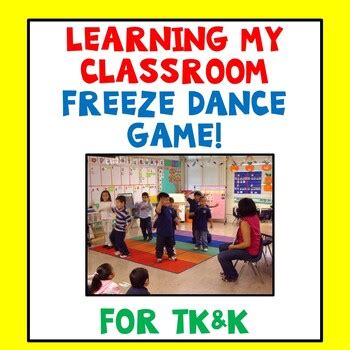 Learning the Classroom Freeze Dance GAME! For PreK, TK, K, & 1st Grades