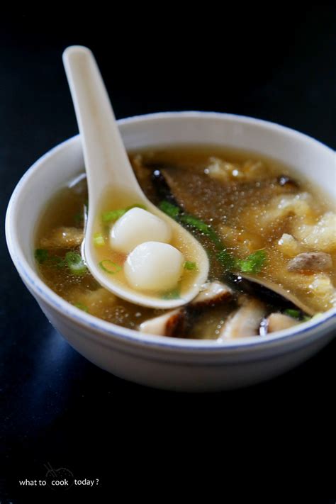 Savory glutinous rice balls in fish maw soup (tang yuan) • What To Cook Today