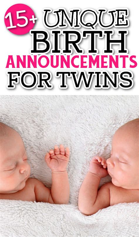 Adorable Twin Birth Announcement Ideas