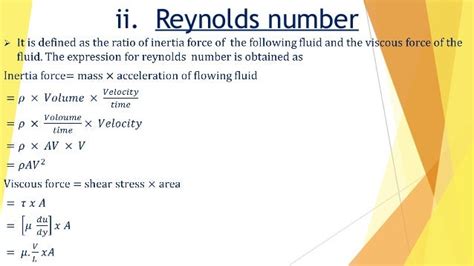 Reynolds Number And Experiment