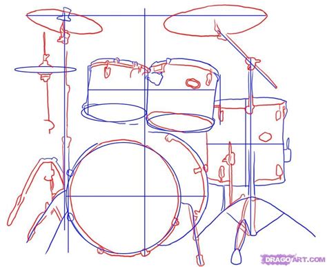 How To Draw Drums Step By Step at Drawing Tutorials