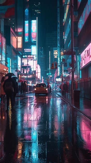 Premium AI Image | A rainy night in tokyo