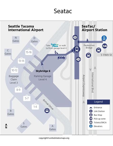 Seatac Airport Map | Seattle Tacoma Airport Map Terminals