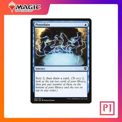 [MTG] Preordain [CMR] [BLUE] [COMMON] [NORMAL] [ENG] (การ์ดเมจิค / Magic the Gathering) | Shopee ...