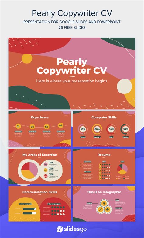 Get a new job as Copywriter with this abstract presentation. Download it now as Google Slides ...