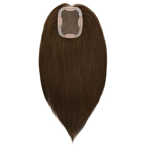 Amazon.com : UniWigs Mini Human Hair Topper Pieces, Mono Base Full Hand Tied Natural Looking For ...